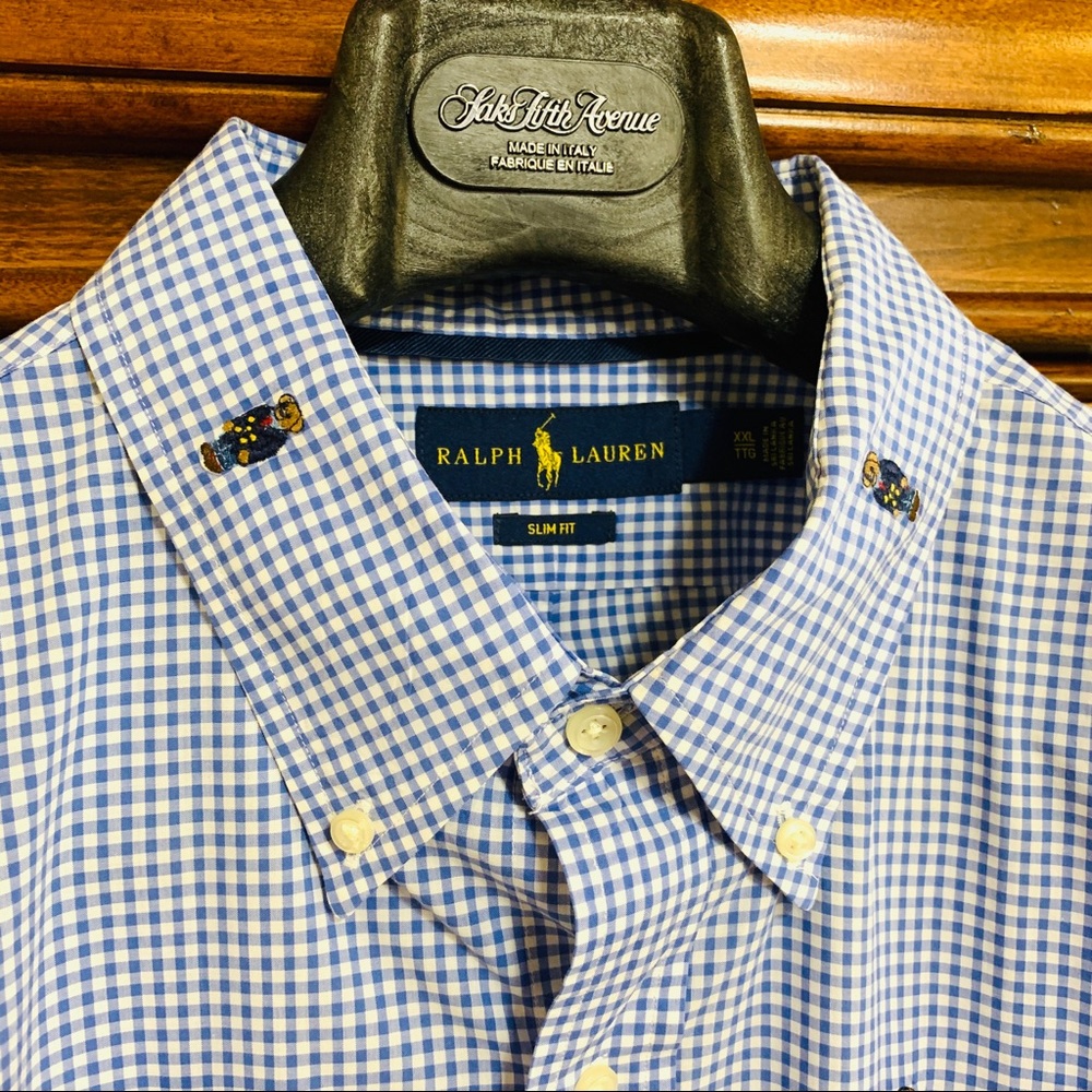 RALPH LAUREN POLO BEAR SHORT SLEEVE BUTTON UP XXL
